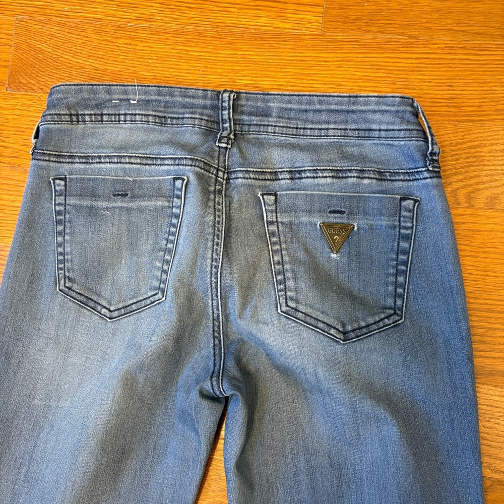 Guess Blue Ankle Zip Cuffed Jeans - Picture 5 of 8